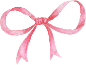 Pink Watercolor Bow Ribbon